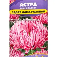 Семена цветов Астра &laquo;Седая Дама&raquo;, розовая, 0.1 г, &laquo;Семена Алтая&raquo;