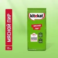 Сухой корм KiteKat &laquo;Мясной пир&raquo; для кошек, 15 кг