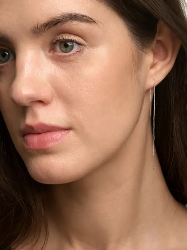 Серьги протяжка &laquo;Цепочка&raquo;, цвет серебро