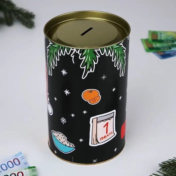 Копилка новогодняя, XXL, 20&times;12.2 см &laquo;Деньги зло&raquo;