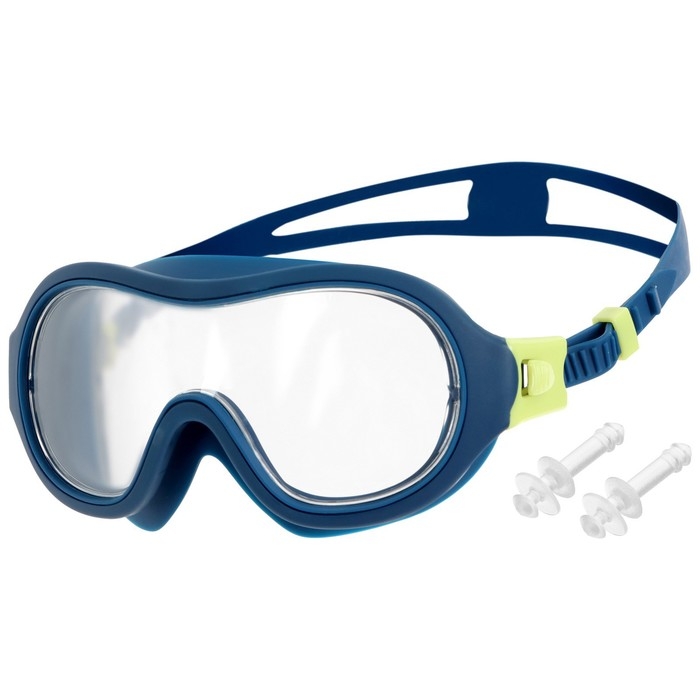 Маска для плавания детская ONLYTOP, беруши, цвет синий Маска для плавания детская ONLYTOP, беруши, цвет синий