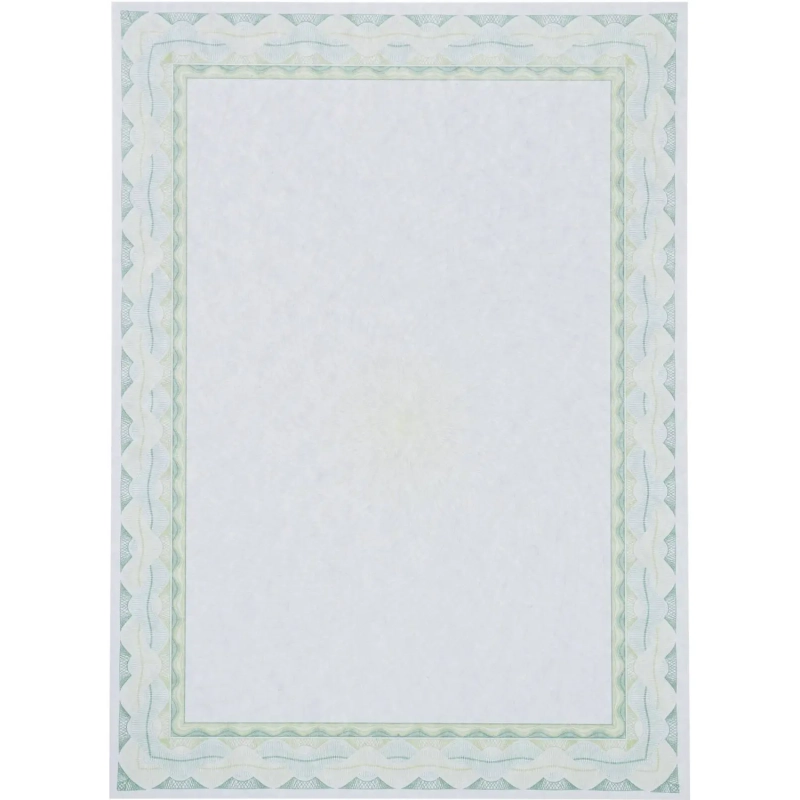 Сертификат-бумага А4 Attache 50 шт/уп зеленая рамка спираль ID6