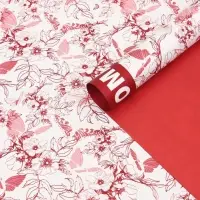 Пленка для цветов, "Романтичные моменты", винный, 57х57 см