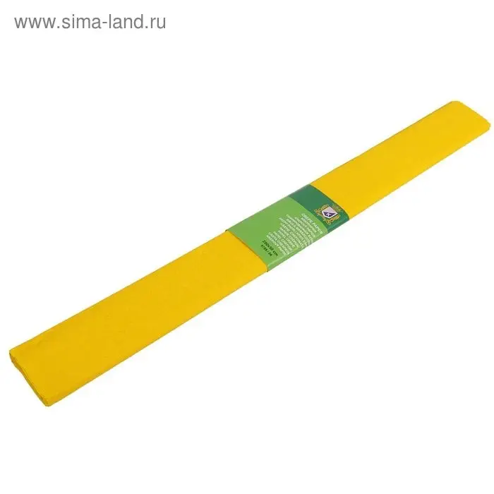 Бумага крепированная 50 х 200 см, в рулоне, 32 г/м2, жёлтая