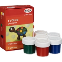 Гуашь Гамма Мультики 6цв 20мл