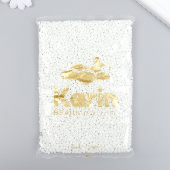 Бисер стекло 6/0  Бисер стекло 6/0 "Белоснежный" 450 гр