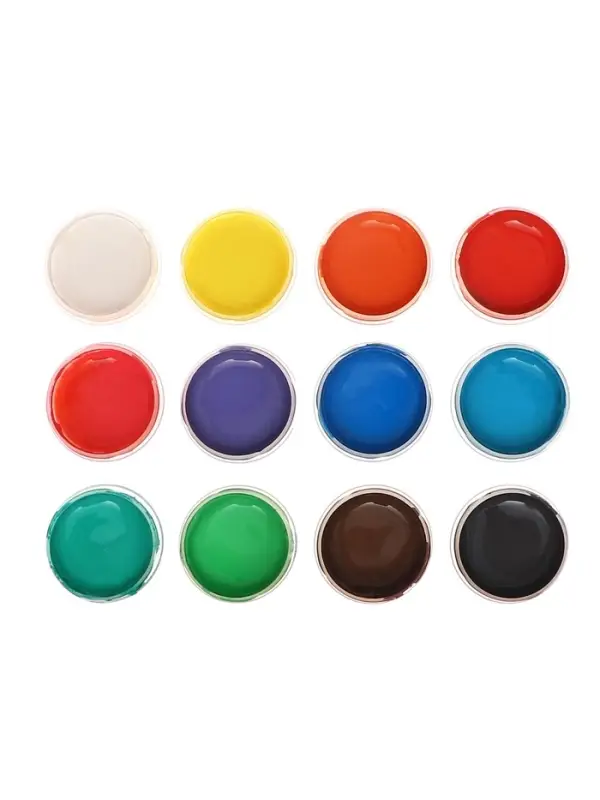 Краска акриловая, набор 12 цветов &times; 20 мл, Calligrata, художественная, морозостойкая, в картонной коробке