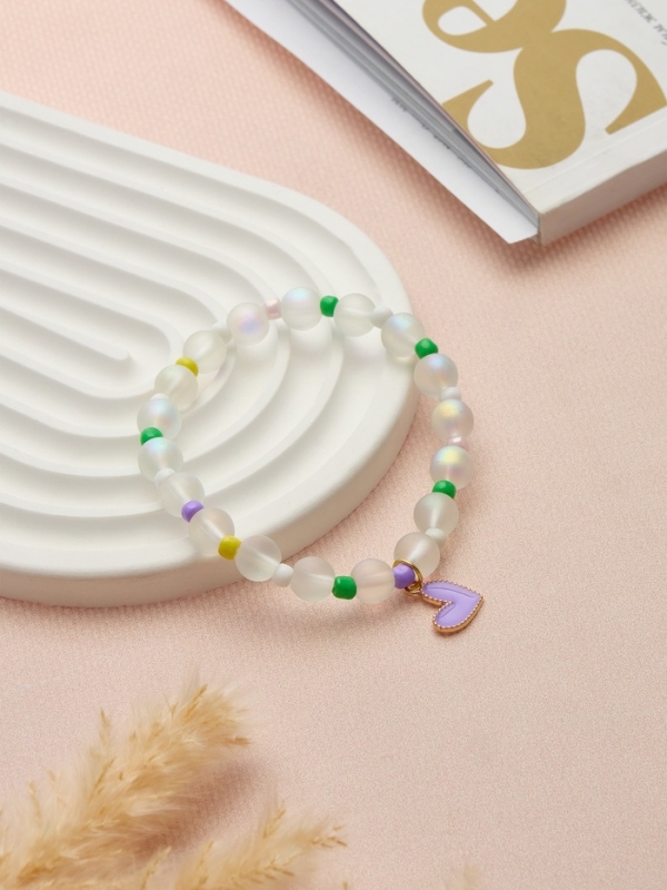 Браслет детский «Выбражулька» кошачий глаз бусина 8 мм, разноцветный Браслет детский «Выбражулька» кошачий глаз бусина 8 мм, разноцветный