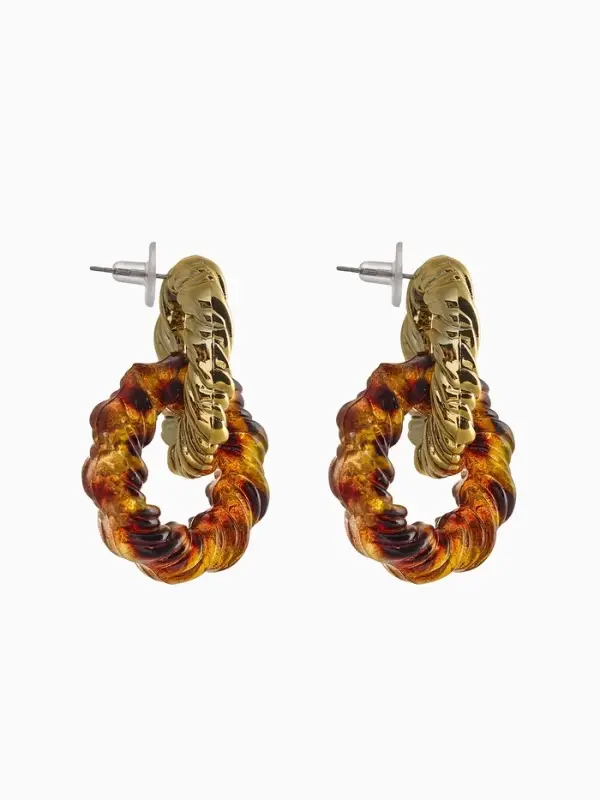 Серьги ассорти &laquo;Леопард&raquo;, крученые, цветной в серебре