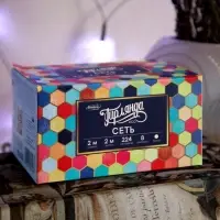 Гирлянда &laquo;Сеть&raquo; 2&times;2 м, IP20, тёмная нить, 224 LED, 8 режимов, 220 В, свечение белое