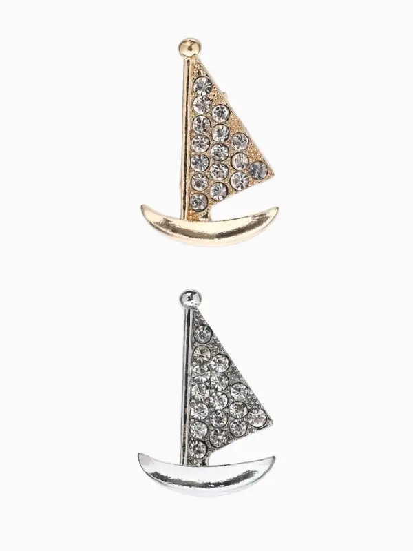 Брошь "Парусник",  (фас 12шт), цвет МИКС