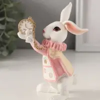 Фигурка полистоун &laquo;Заяц с карманными часами, в розовом&raquo;, 9.5&times;7.5&times;13 см
