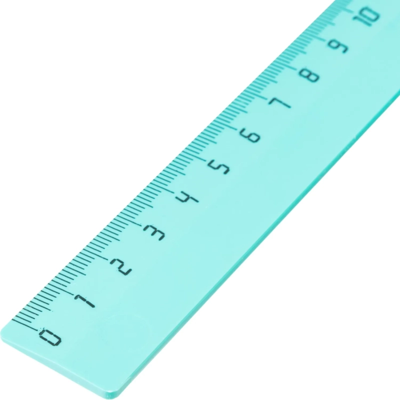 Линейка 15см пластик бирюза