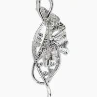 Брошь &laquo;Цветок&raquo; калла, жемчуг,  цвет белый в серебре