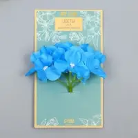 Цветы для декорирования "Гортензия" голубые 10х10 см