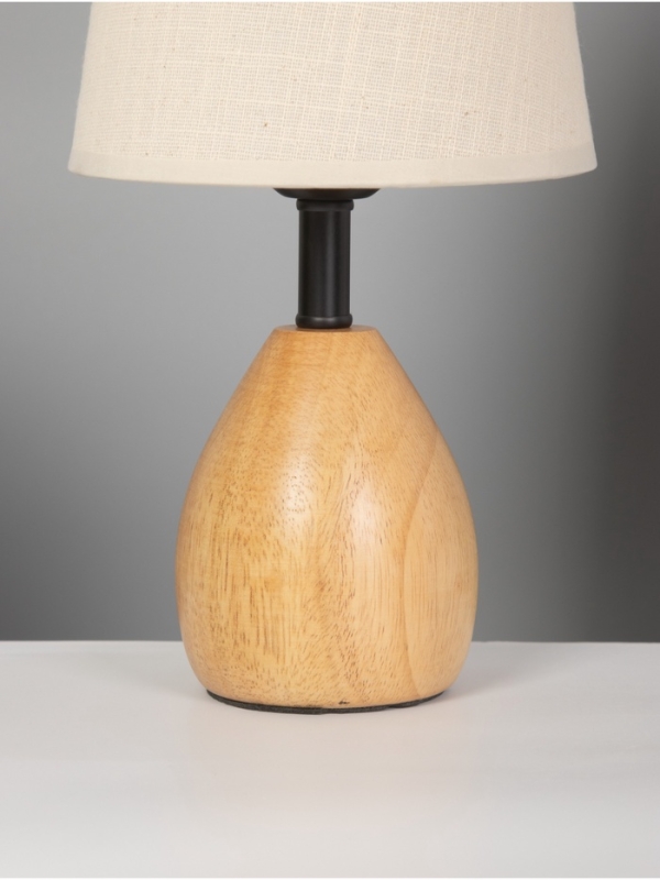 Лампа настольная BayerLux ЭКО Лампа настольная BayerLux ЭКО "Лорен" 1х40Вт Е27 светло-коричневый/черный 16х16х34см