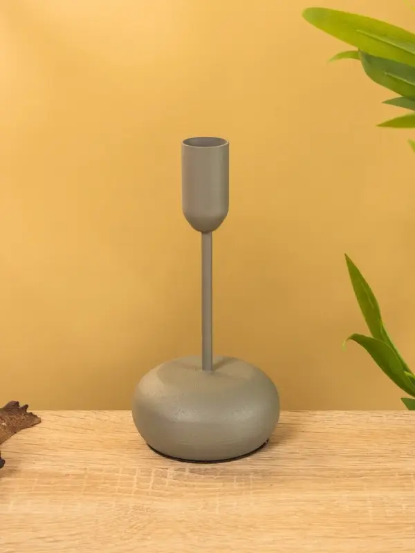 Подсвечник на 1 свечу текстурный  Подсвечник на 1 свечу текстурный "Графит" 8х8х15,5 см