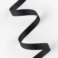 Лента репсовая, 15 мм, 23&plusmn;1 м, чёрная №39