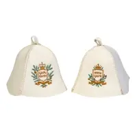 Набор банный 2 шапки "Царский", белый Набор банный 2 шапки "Царский", белый