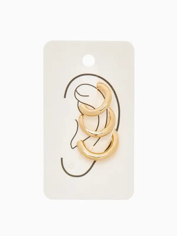 Серьги каффы &laquo;Трио&raquo;, набор 3 шт. цвет золото