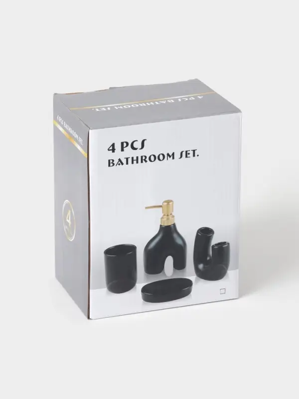 Набор для ванной Набор для ванной "Равновесие", 4 предмета (мыльница, дозатор для мыла, 2 стакана)