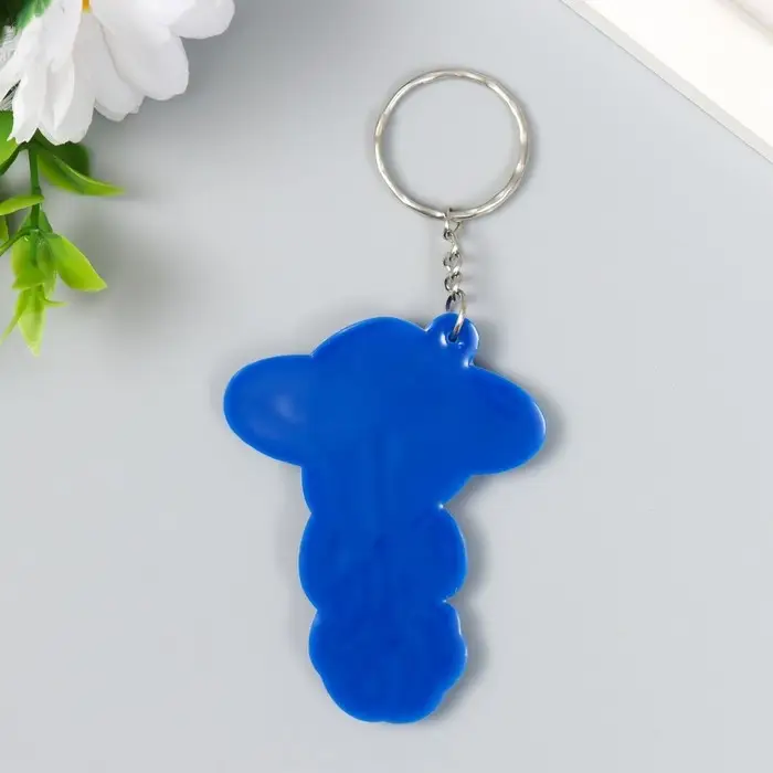 Брелок для ключей на кольце «Ракета в космосе», резина, 6×5.5 см