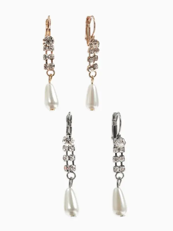 Серьги с жемчугом &laquo;Колосок&raquo;, капля, цвет МИКС