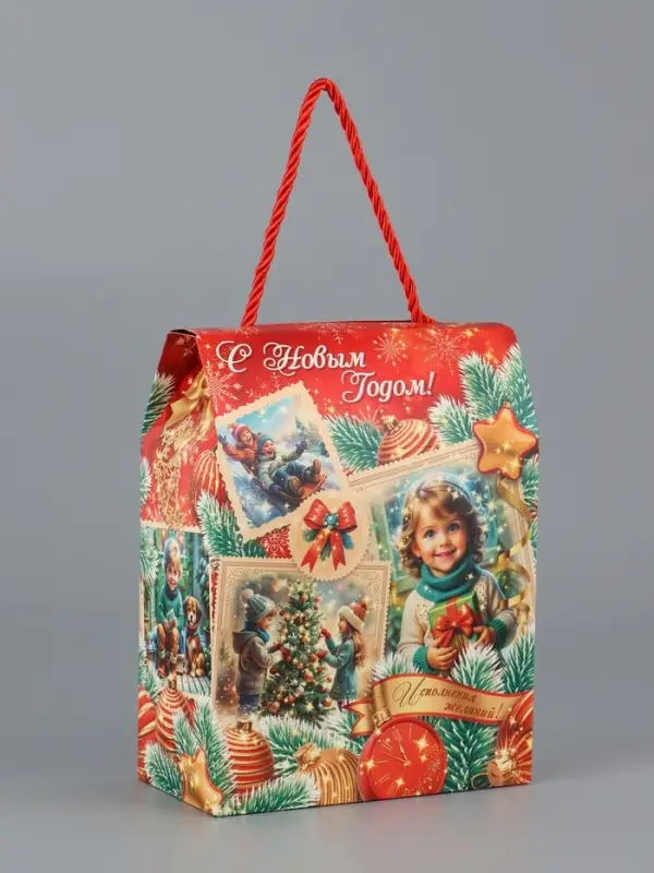 Коробка подарочная складная Коробка подарочная складная "Золотое время" 16 х 8 х 20 см