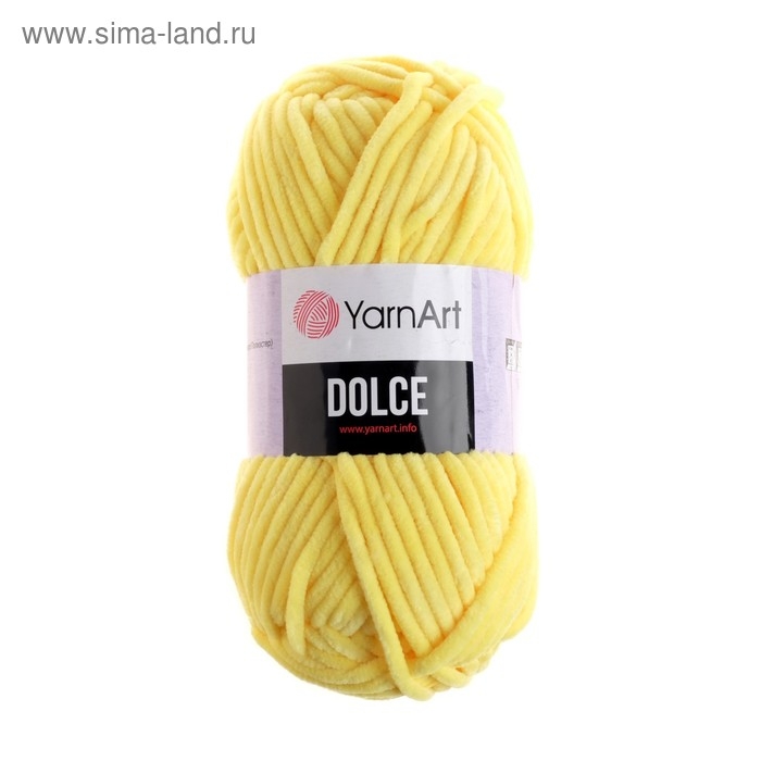 Пряжа  Пряжа "Dolce" 100% микрополиэстер 120м/100гр (761 жёлтый)