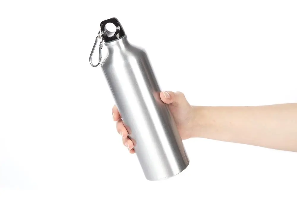 Бутылка для воды Funrun 750, серебристая Бутылка для воды Funrun 750, серебристая