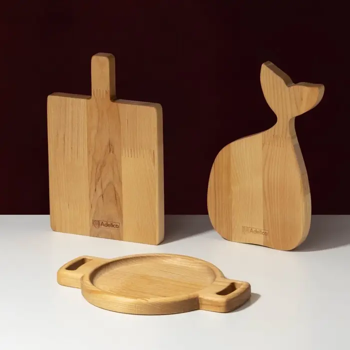 Подарочный набор посуды Adelica, 3 предмета: доски разделочные, для подачи, дерево берёза