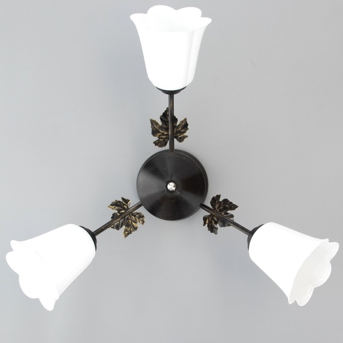 Люстра Люстра "Букет" 3х15Вт Е27 МОДЕЛЬ: BR 00227 черный/белый