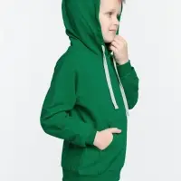 Толстовка с капюшоном детская Kirenga Kids, зеленая, 12 лет