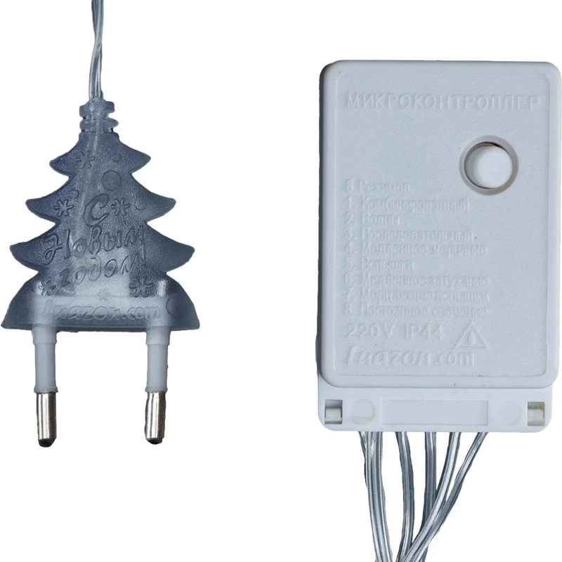 Гирлянда светодиодная Бахрома 1.8х0.5 м, IP20, 48 LED, бел, 8 реж 3556829