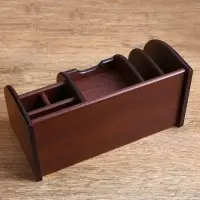 Органайзер 7 секций, 2 выдвижных ящика, серия Орех с кантом темным, 16&times;30&times;15 см