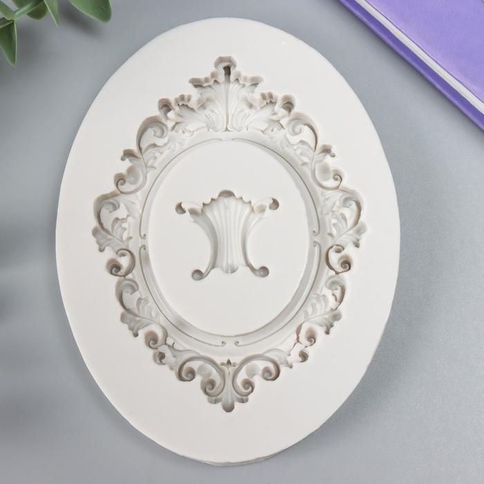 Молд силикон Молд силикон "Рама с пушистыми листьями" 2 предмета 10,5х8х1 см