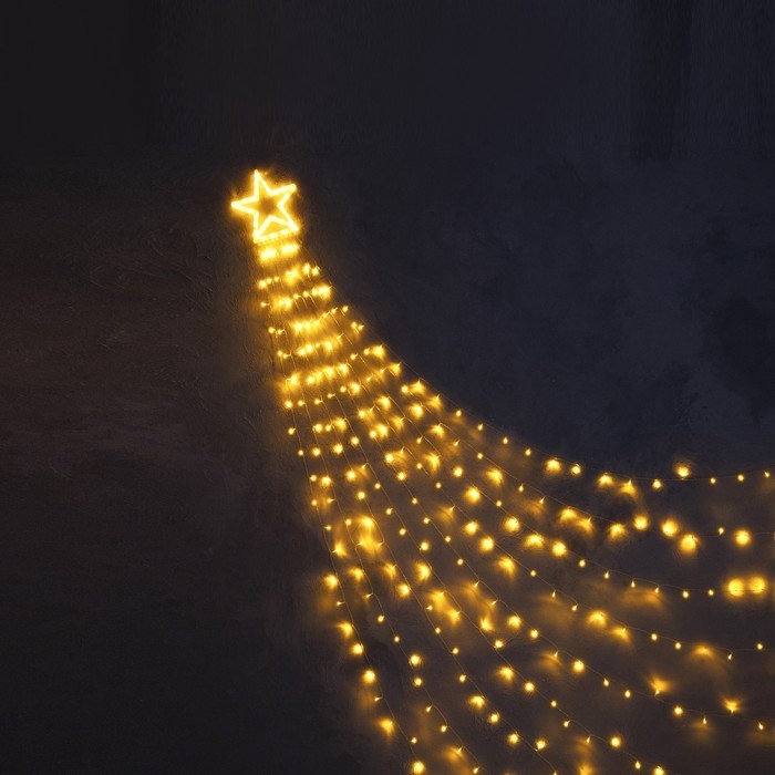 Светодиодная фигура «Комета» 3.5 м, пластик, 9 нитей, 220 В, свечение оранжевое Светодиодная фигура «Комета» 3.5 м, пластик, 9 нитей, 220 В, свечение оранжевое