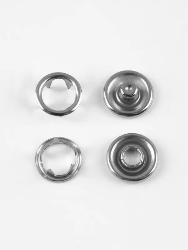 Кнопки рубашечные TEIRA, открытые, d=11 мм, 10 шт., в пластиковом боксе, цвет серебряный