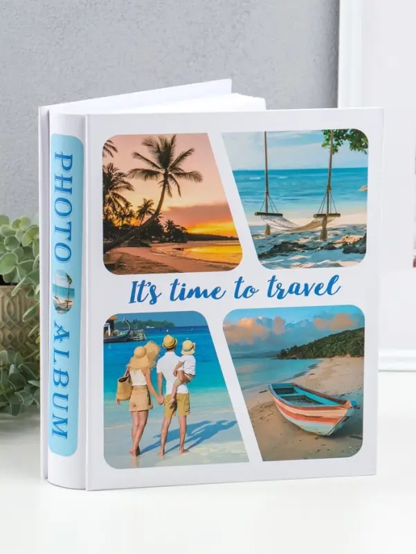 Фотоальбом на 200 фото 13х18 см "Семейный отдых на море" в коробке 5,5х23,5х29,5 см