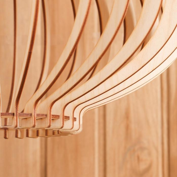 Абажур деревянный Абажур деревянный "Облако", D=35см