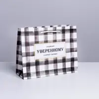Пакет подарочный ламинированный, упаковка, &laquo;Сильному&raquo;, MS 23&times;18&times;8 см