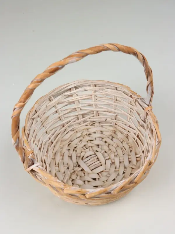 Набор корзин (ива), 36х36х13х36 см  30х30х11,5х31 см  25х25х10х26 см, 3 шт., выбеленные