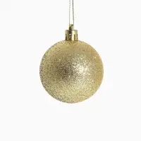 Ёлочные игрушки &laquo;Авива&raquo;, шары новогодние, d=6 см, набор 9 шт., золотистый