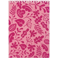 Блокнот А5 40л Attache Magenta клетка, 65г, бел.100% картон,греб,ВД-лак