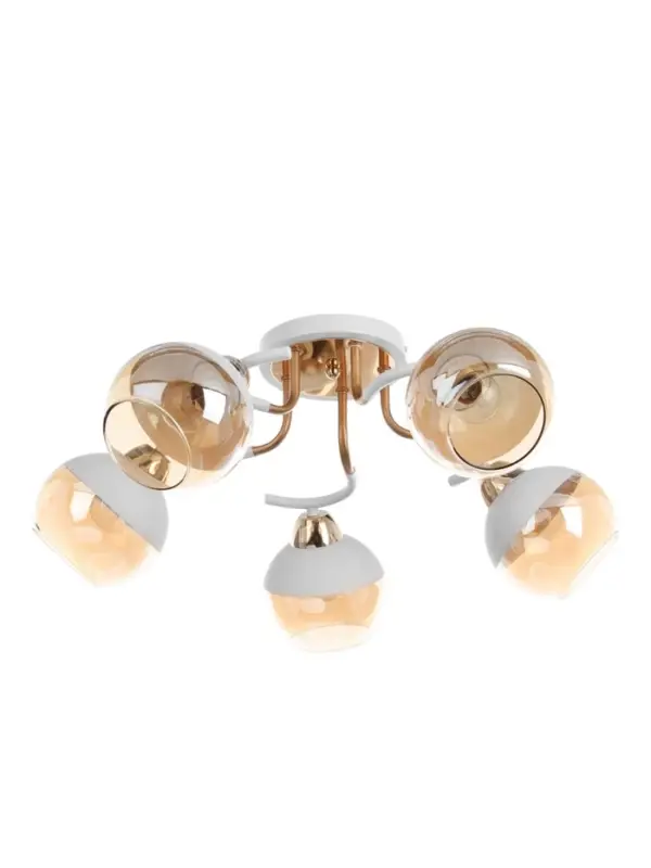 Люстра потолочная BayerLux &laquo;Анден&raquo;, 5хЕ27, 40 Вт, бело-золотой, 57&times;57&times;22 см