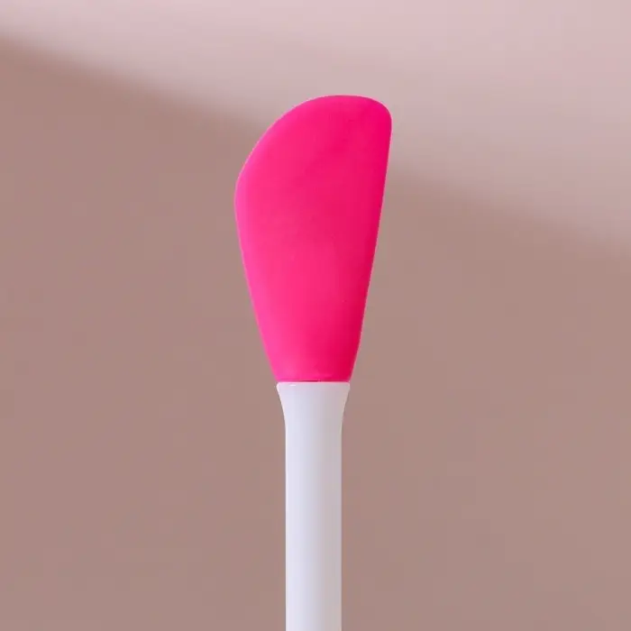 Кисть для масок, двусторонняя, силиконовая, 14,8 см, цвет розовый