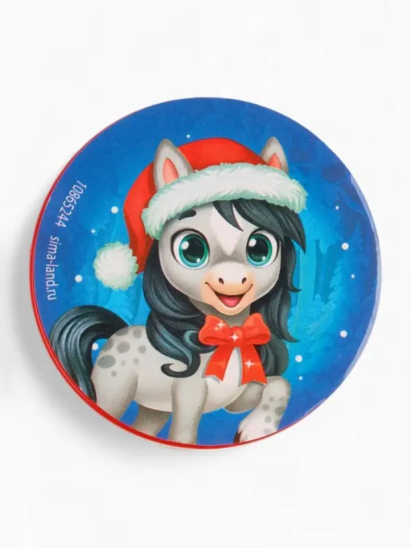 Funny toys Пружинка радуга "Новогодняя лошадка", цвета МИКС, d.-5см