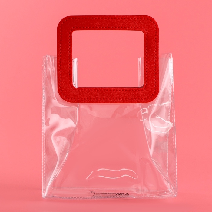 Пакет подарочный из ПВХ, красный, 20 х 18 х 10 см Пакет подарочный из ПВХ, красный, 20 х 18 х 10 см