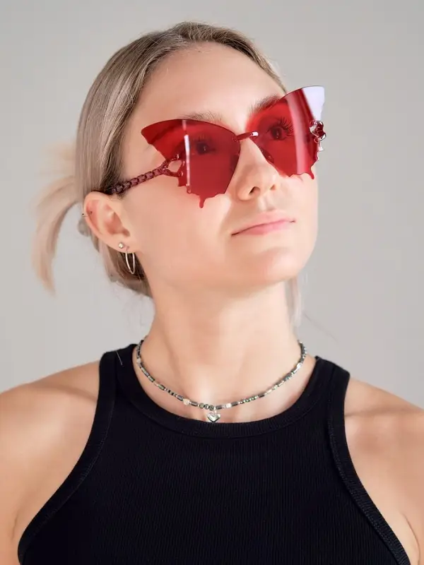 Карнавальные очки "Бабочка" цвета МИКС