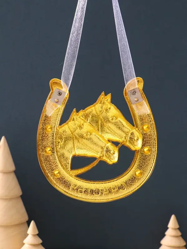 Сувенир-подкова «Счастья»,10,5х10,5х0,05см,  эмаль, стразы